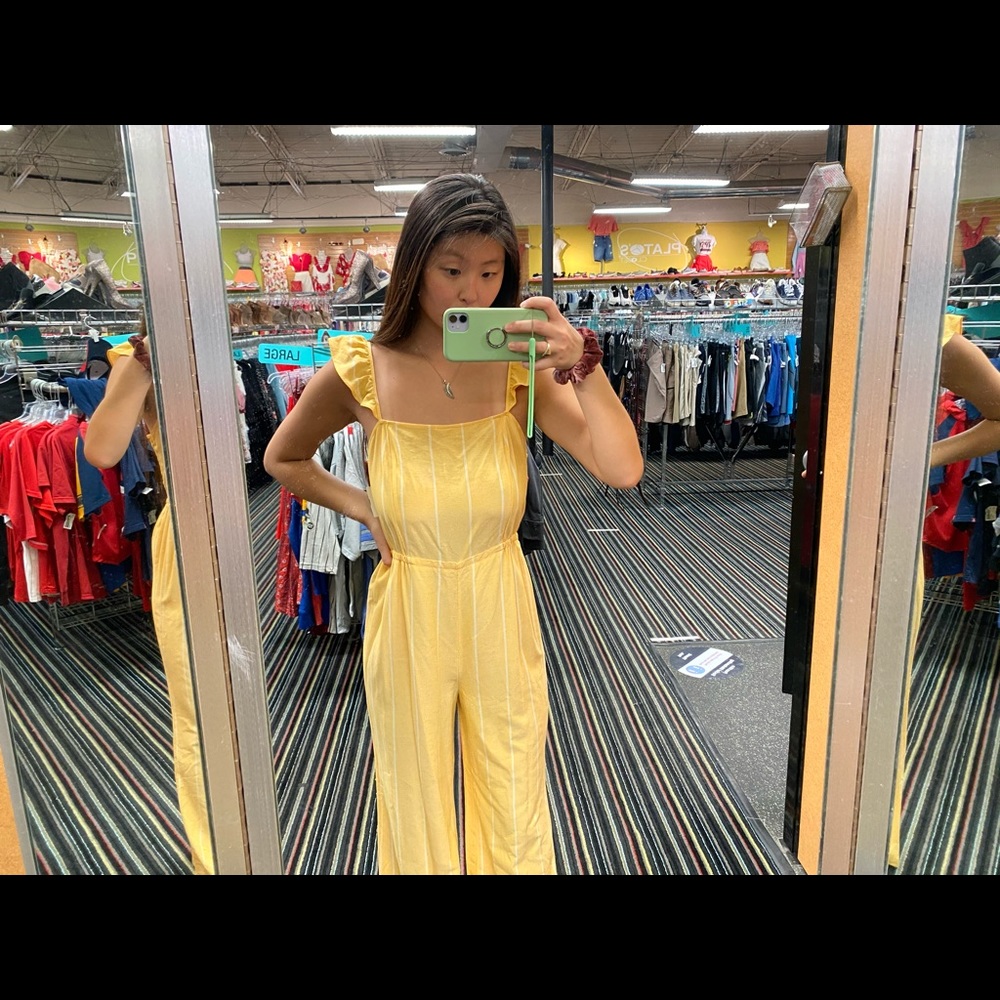Yellow romper worn once
